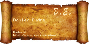 Dobler Endre névjegykártya